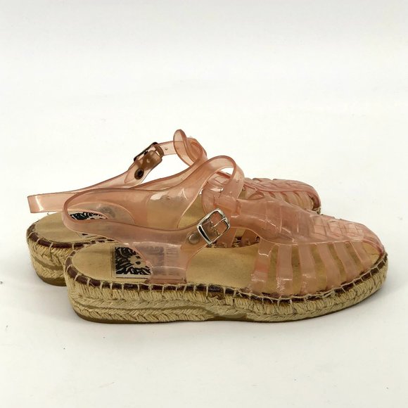 Anne Klein Shoes - Anne Klein Pink Jelly Espadrille sandals 7 B *flaw